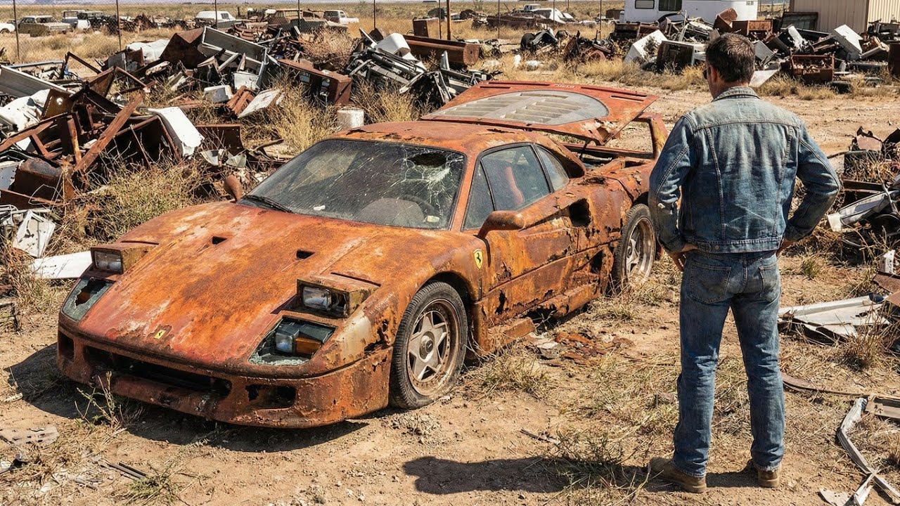 ASMR Car Restoration Full Rebuild of Red Ferrari F40 1989 from Abandoned Junkyard to Factory New