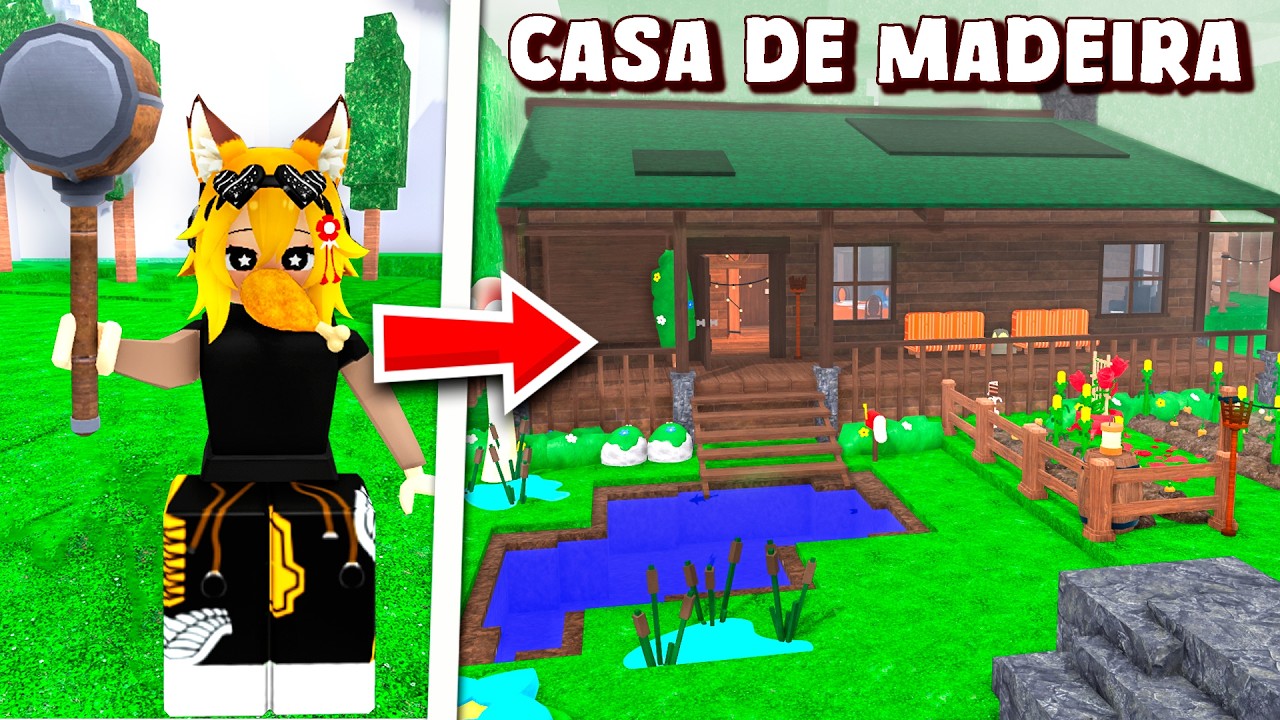 🦊Construí uma BASE na CASA DE MADEIRA no 99 Noites! 🏠