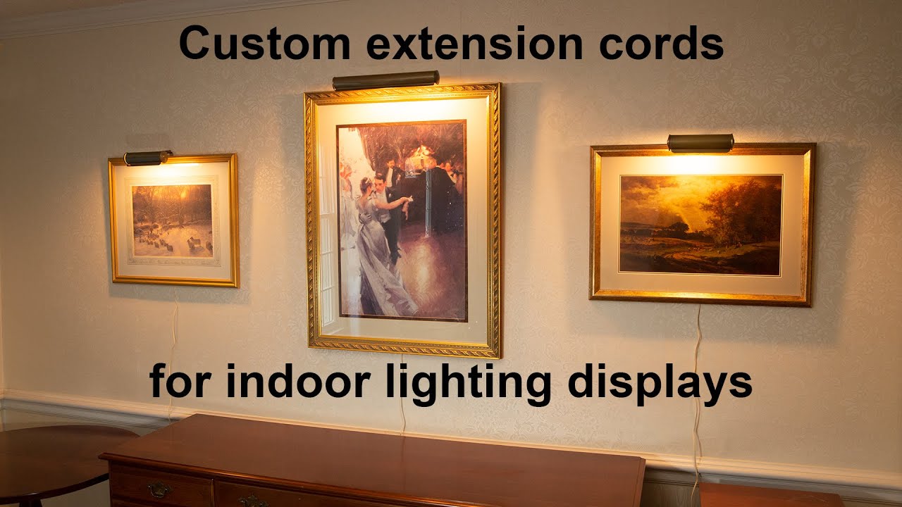 How to make custom extension cords for interior lighting displays.