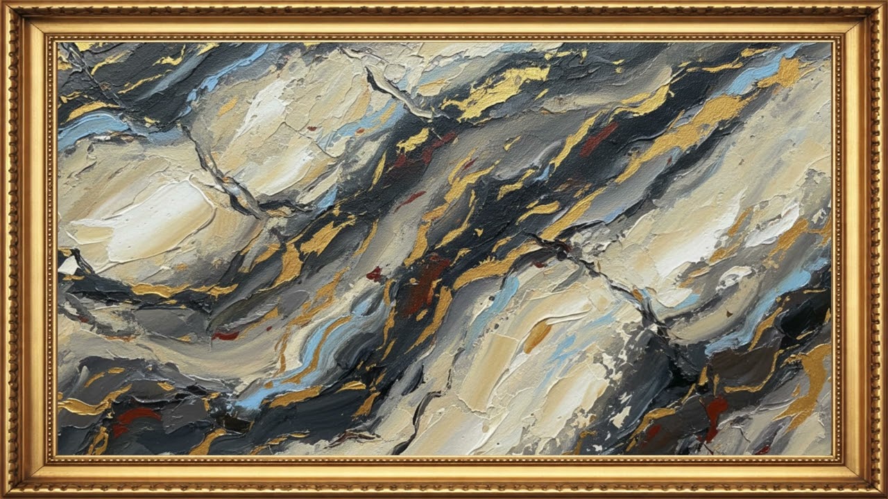 Marble Texture | Framed Modern Abstract Art 4K (1 Hour Relaxing Background)