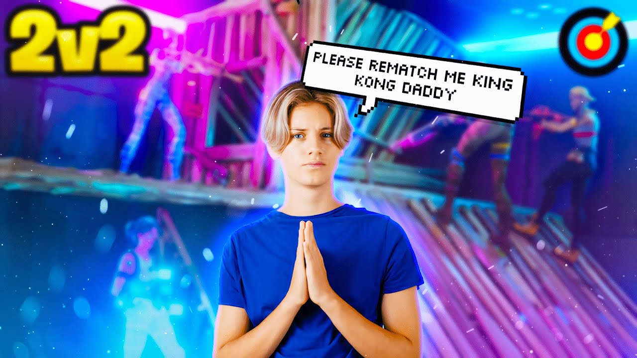 Trash Talking Kid Gets Destroyed and Submits to His King - Fortnite 2v2 Piece Control