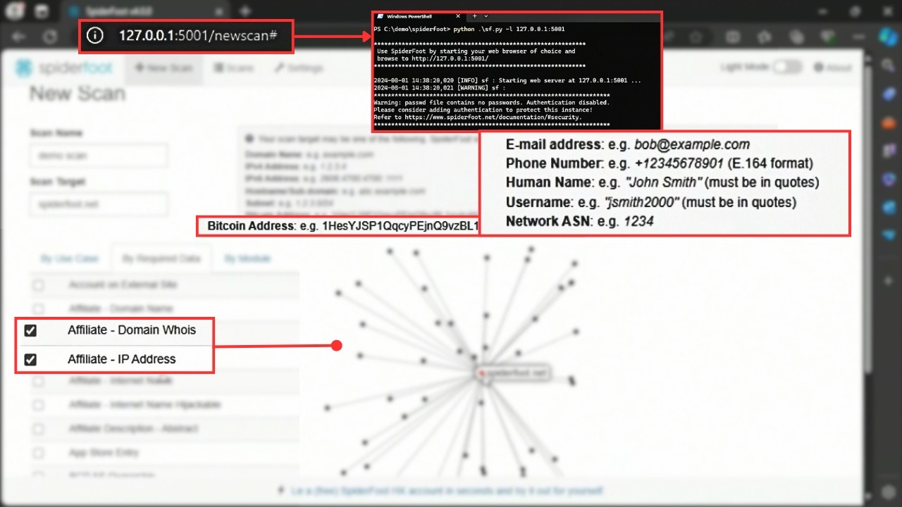Build 24/7 Local OSINT🕵🏻&zwj;♂️ Server | Track Info Using Windows 🕸️SpiderFoot