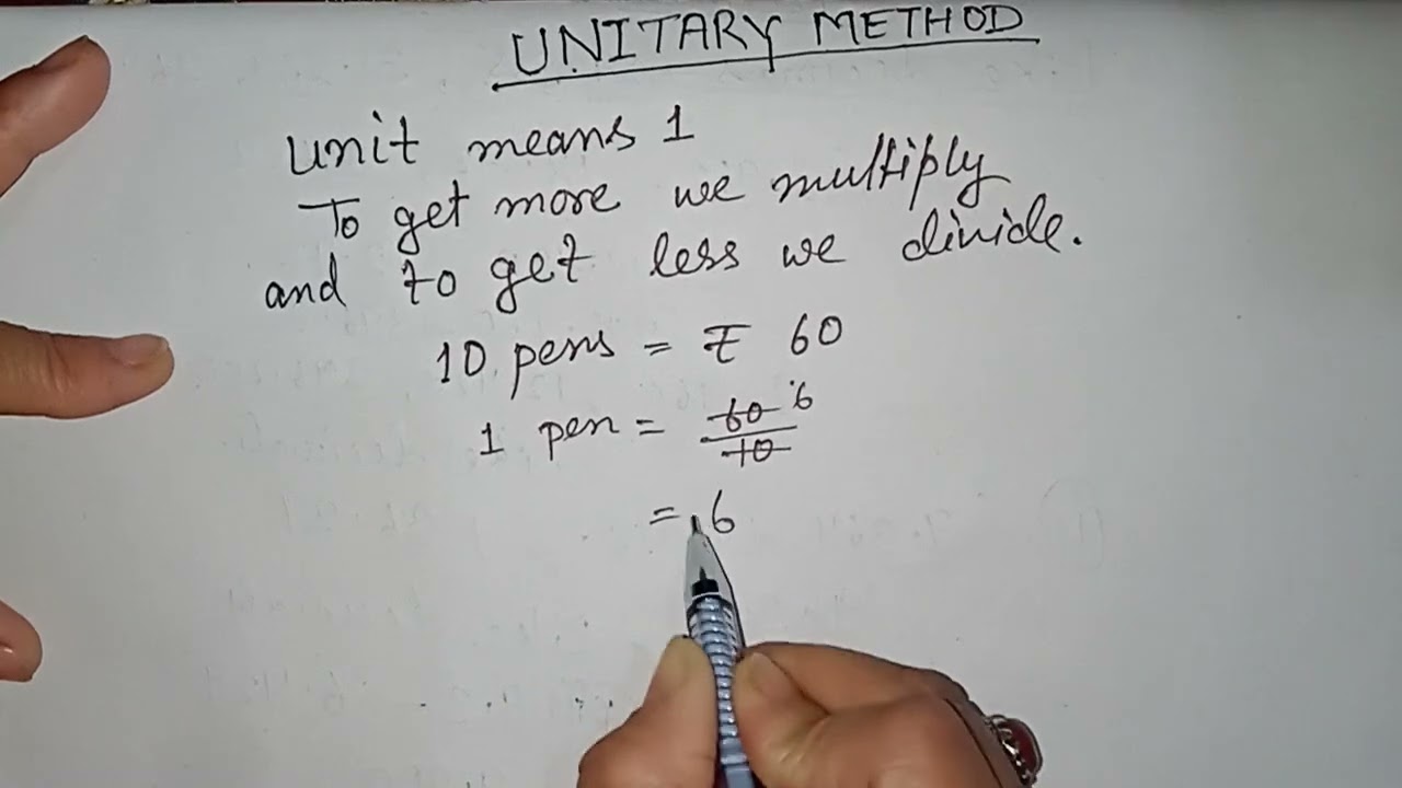 Unitary Method:Maths for Class 6 to 8th