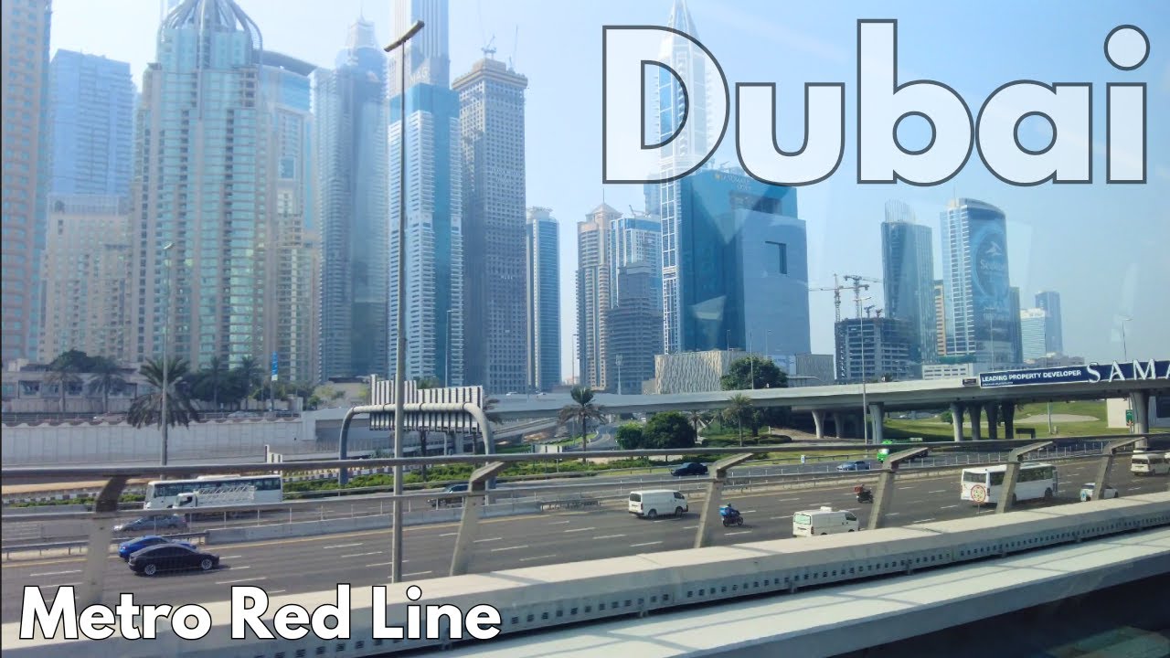 Dubai 2025 [4K] Amazing Riding the Metro Red Line - Dubai UAE