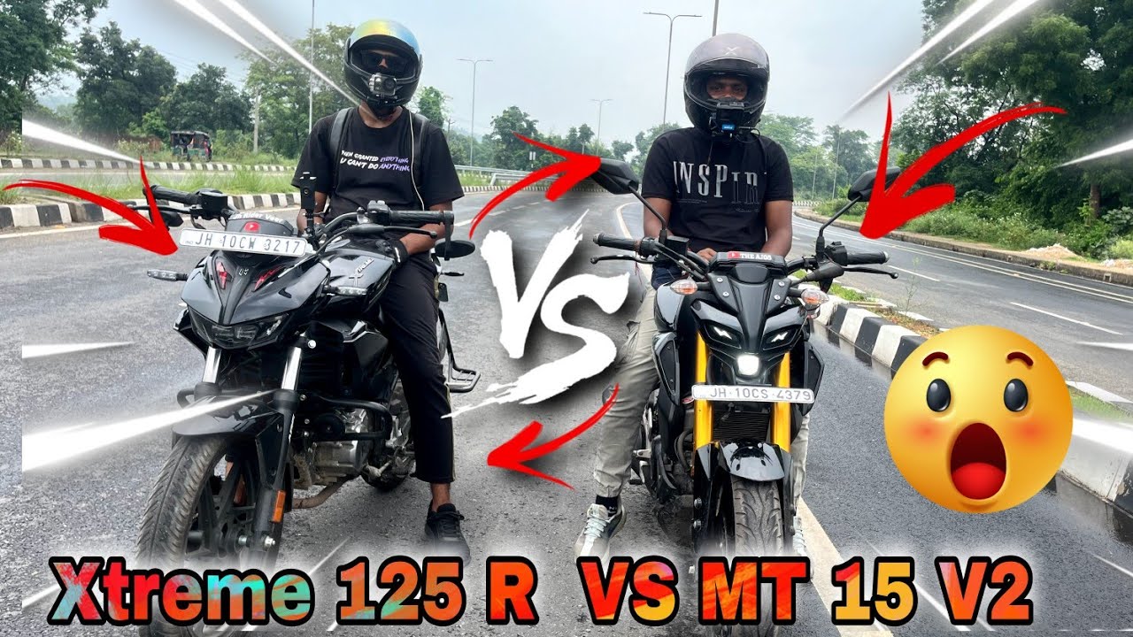 Yamaha mt-15v2 VS Hero Xtreme 125 R Drag race🚀💥