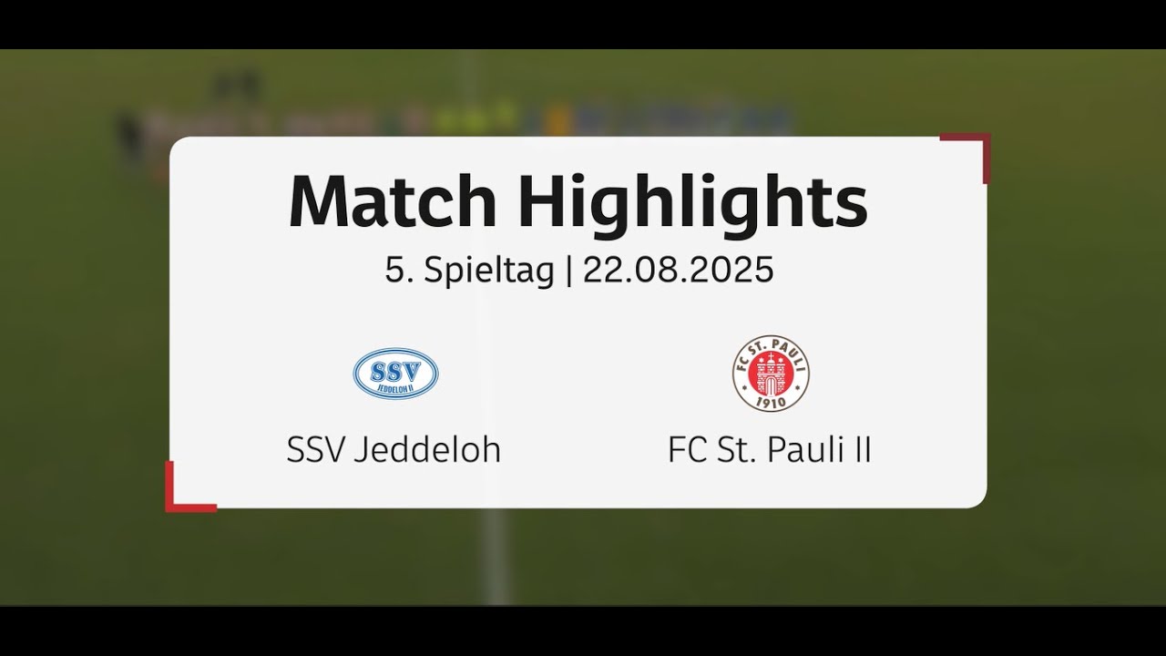 Highlights SSV Jeddeloh II : FC St. Pauli II