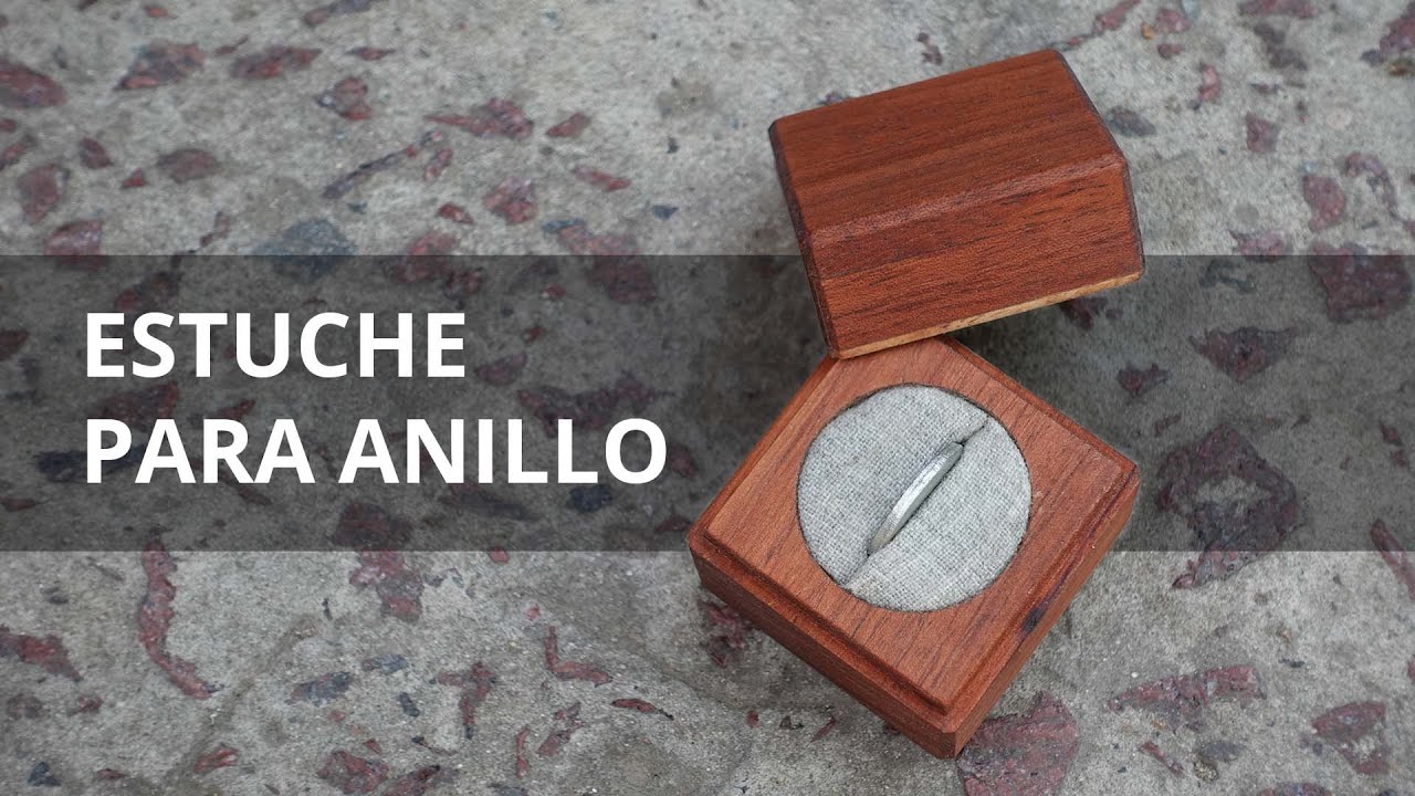 💍 Estuche para anillo en madera