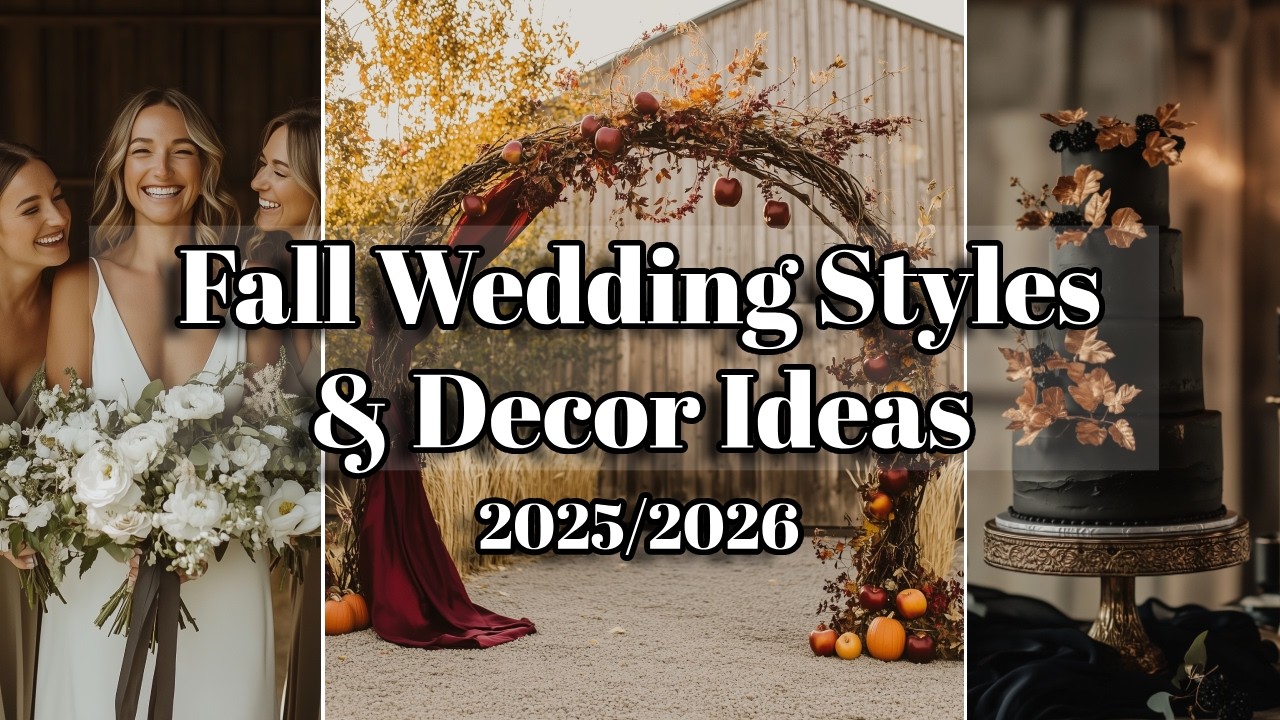 Fall Wedding Decorations — Top 4 Rustic, Boho & Moody Styles