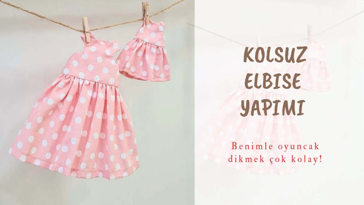 Kolsuz elbise yapımı. Oyuncak tasarımları, dikimi
