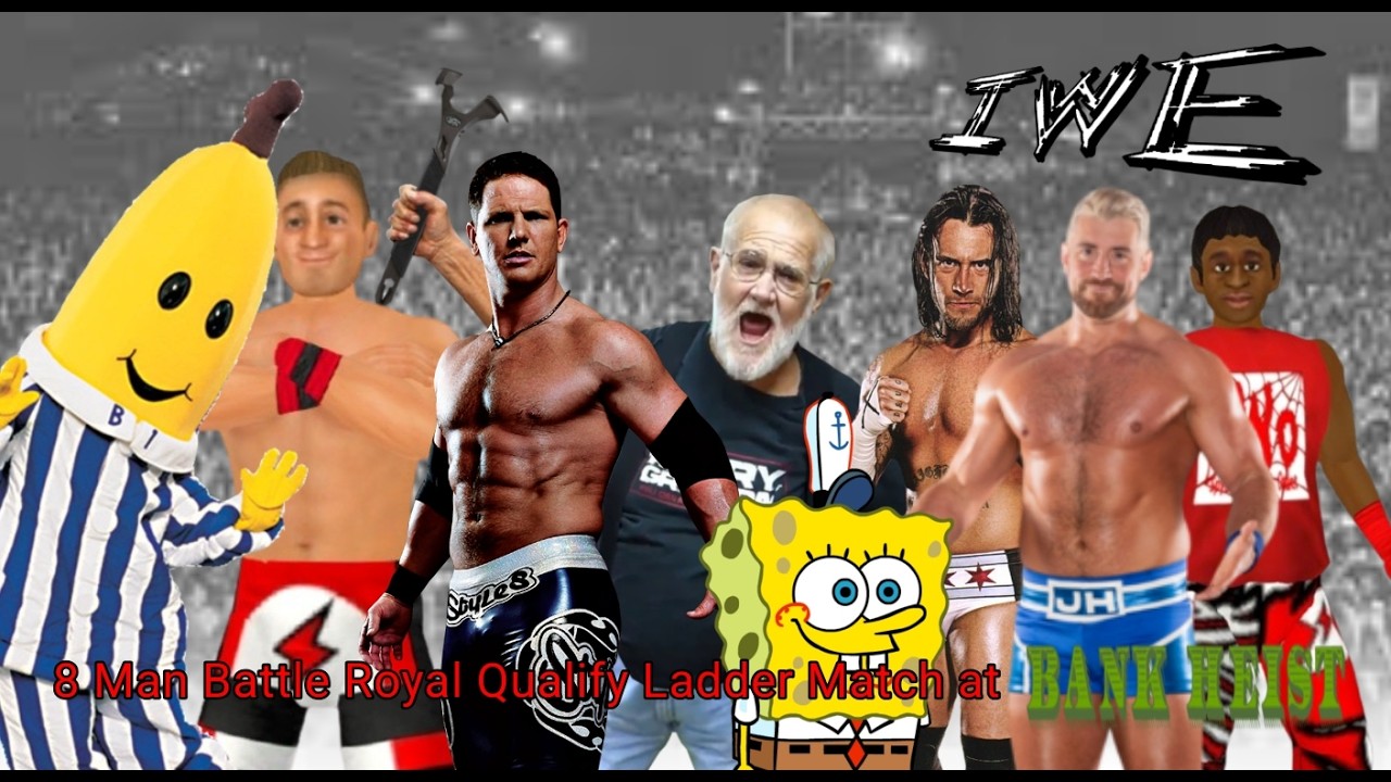 IWE Episode 2 8 Man Battle Royal Qualify Ladder Match At Bank Heist