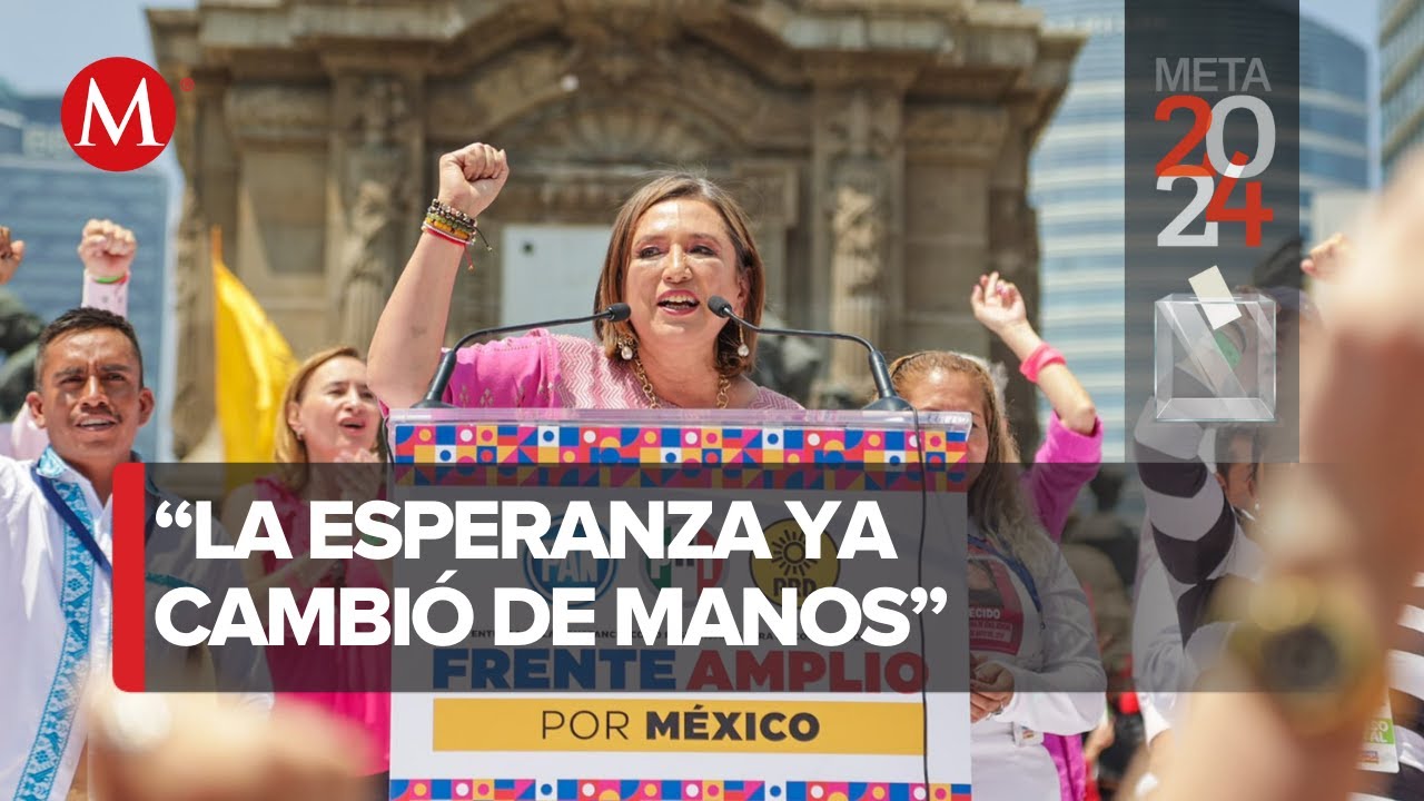 El mensaje que dio Xóchitl Gálvez en el Ángel de la Independencia
