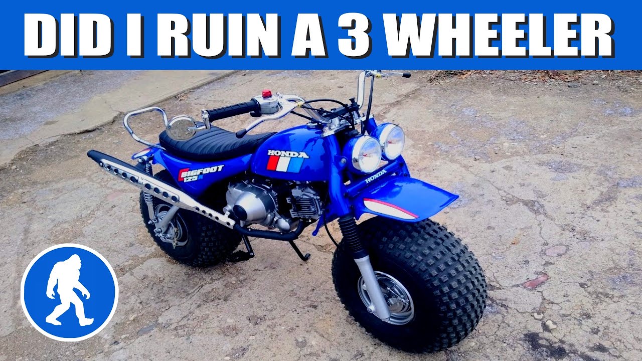 Переделка мотоцикла HONDA 3 Wheeler для мотокросса с толстыми шинами — ЧАСТЬ 2
