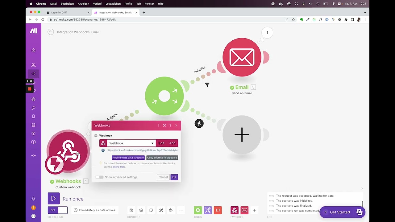 Lager im Griff mit Webhooks