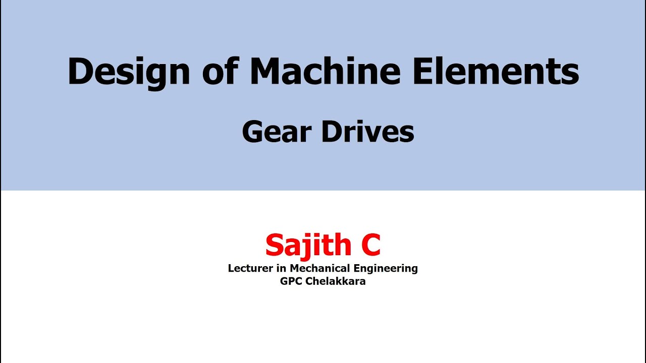 Design of Machine Elements (DME) - Revision Class