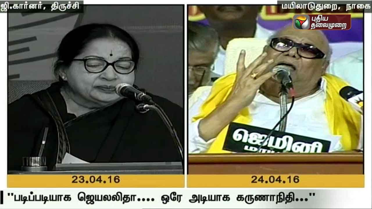 Karunanidhi criticises Jayalalitha's poll promise of phased total prohibition