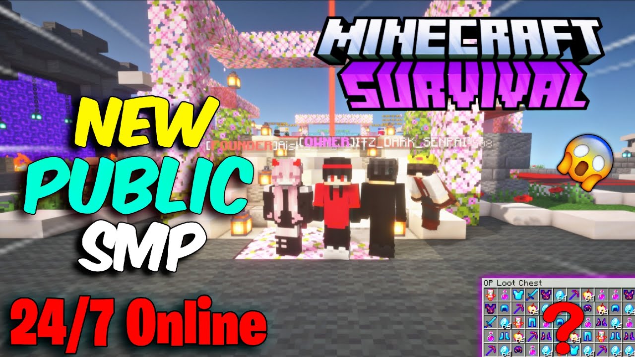 Best Free Survival SMP Server 2026 ❤️&zwj;🔥 | Minecraft Java + Bedrock | 24/7 Online | Anyone Can Join 🤯