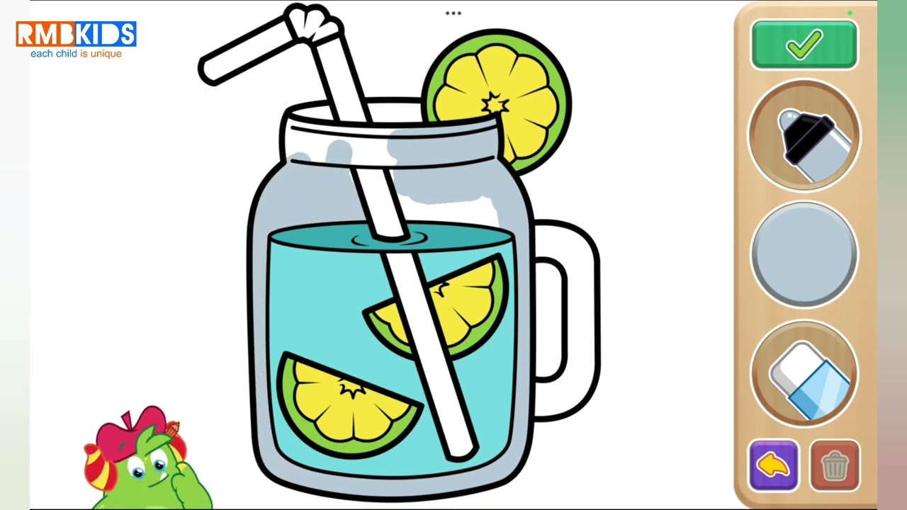 How to Draw Lemonade Juice 🍋 Easy Step by Step for Kids with Nursery Rhymes | @RmbKids 