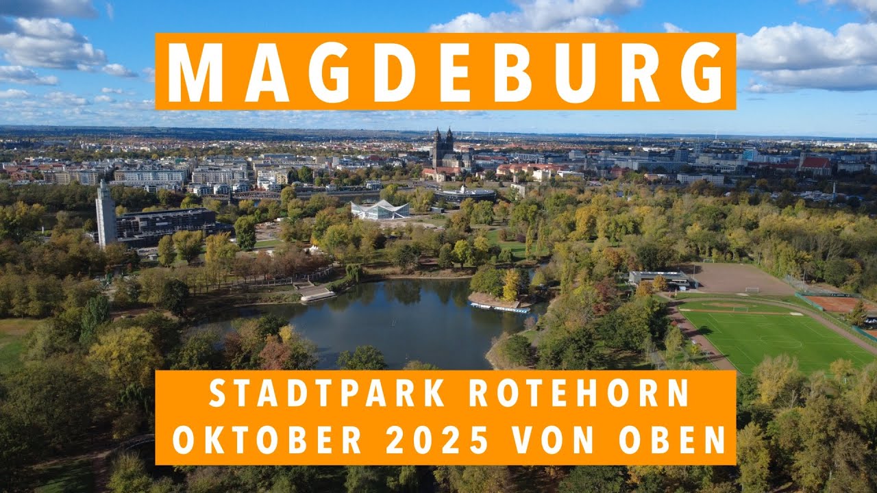 Rotehorn Stadtpark von oben - Magdeburgs Stadtpark im Herbst ist einfach magisch 😍🍁