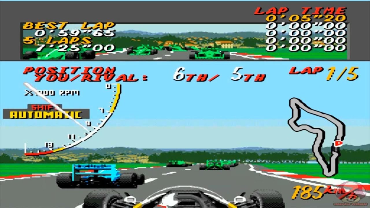 Gameplay: Super Monaco GP (Mega Drive/Genesis) HD