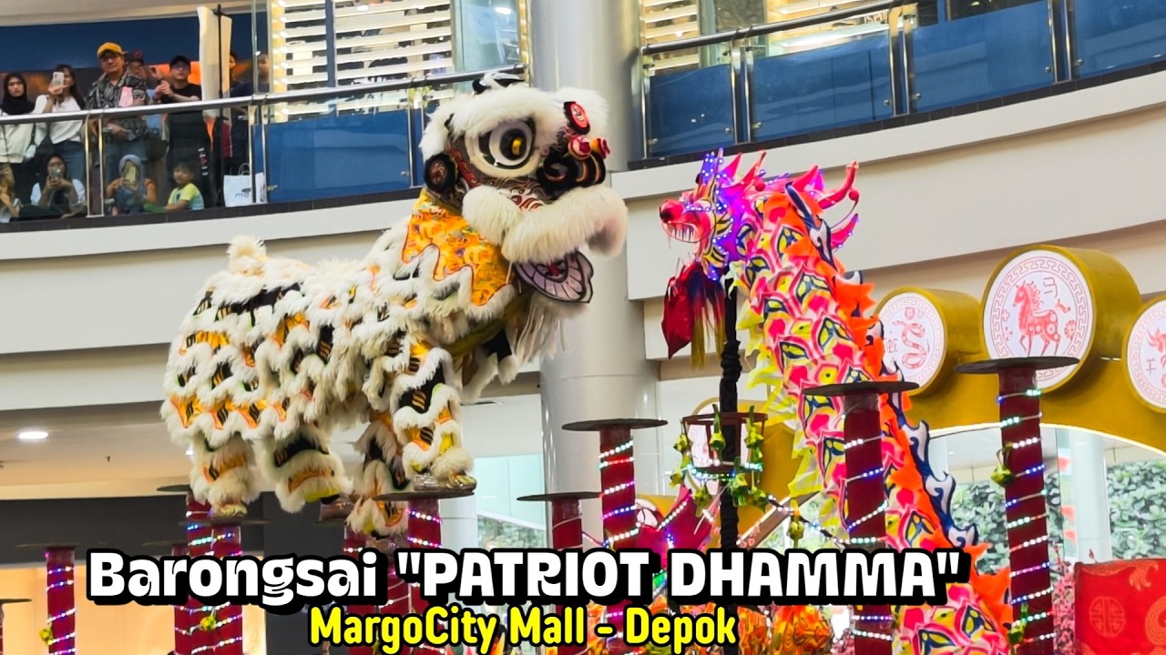 IMLEK 2026, Atraksi Barongsai Lion dance di Margocity Mall Depok