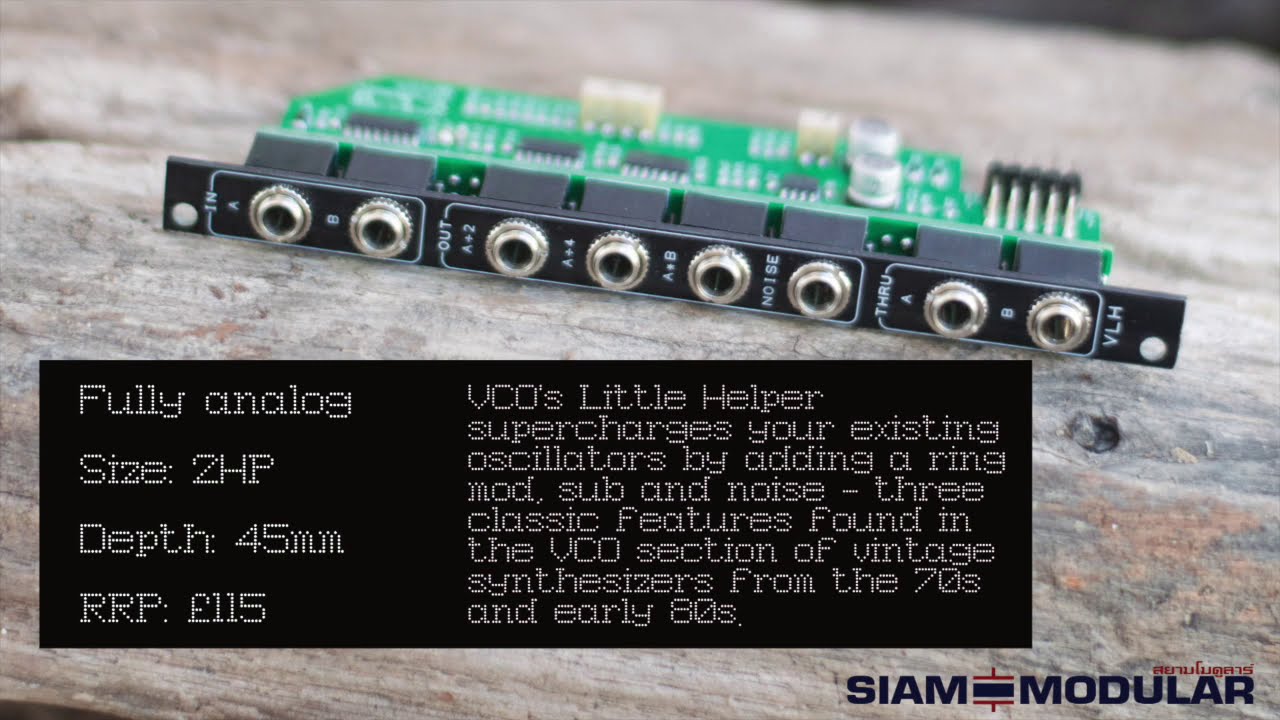 Takaab VLH from Siam Modular (VCO's Little Helper):  euroack ring modulator | sub oscillator | noise