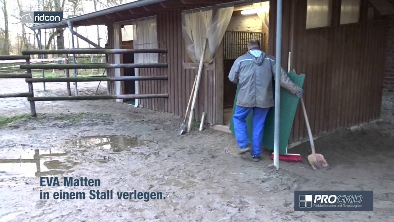 Ridcon Pferdeboxen Mattenverlegung - EVA Stallmatten
