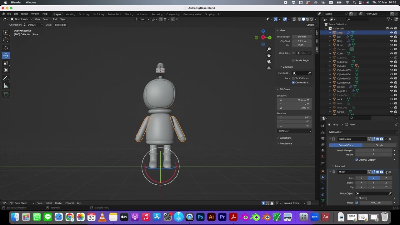 Blender Rigging 01 Apply Mirror and Separate