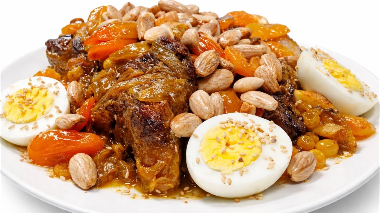 طاجين اللحم بالمشماش 