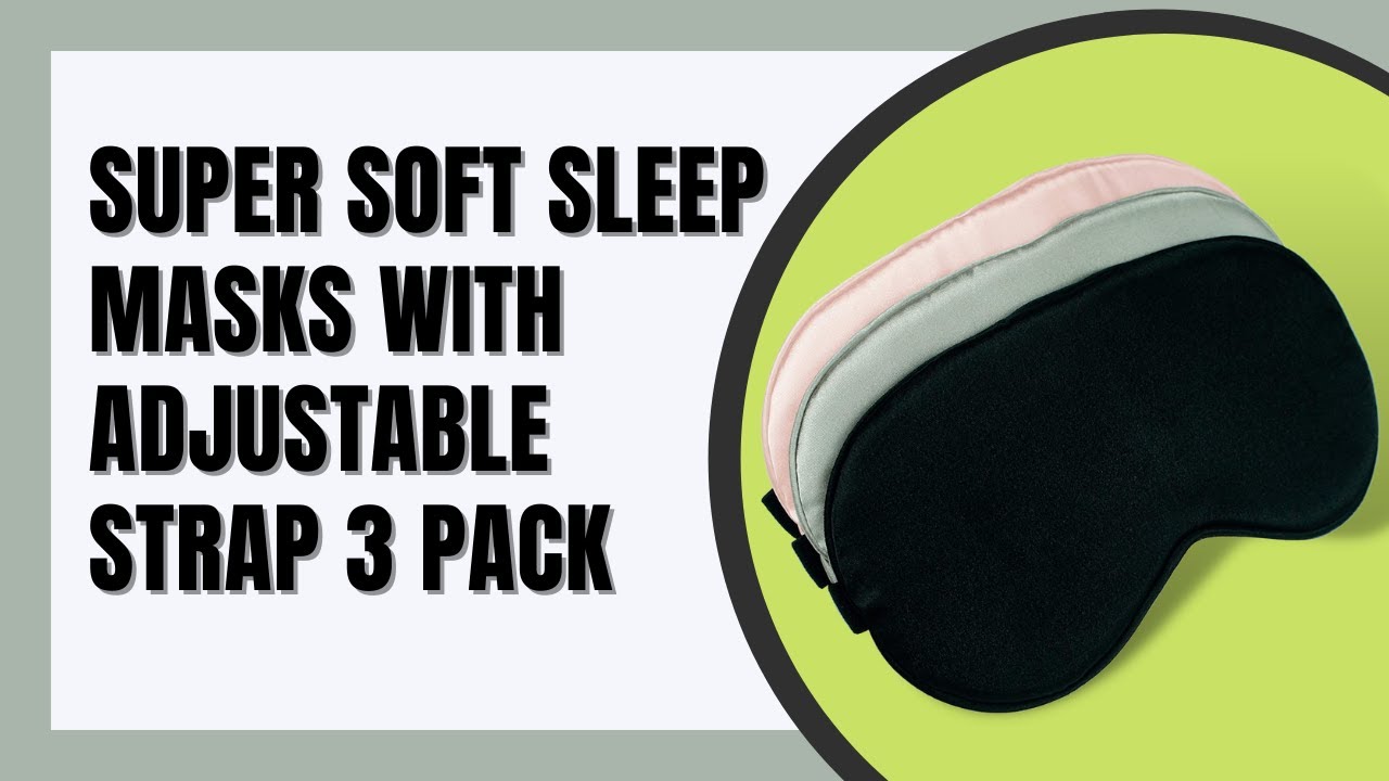 Super Soft Sleep Masks with Adjustable Strap 3 Pack