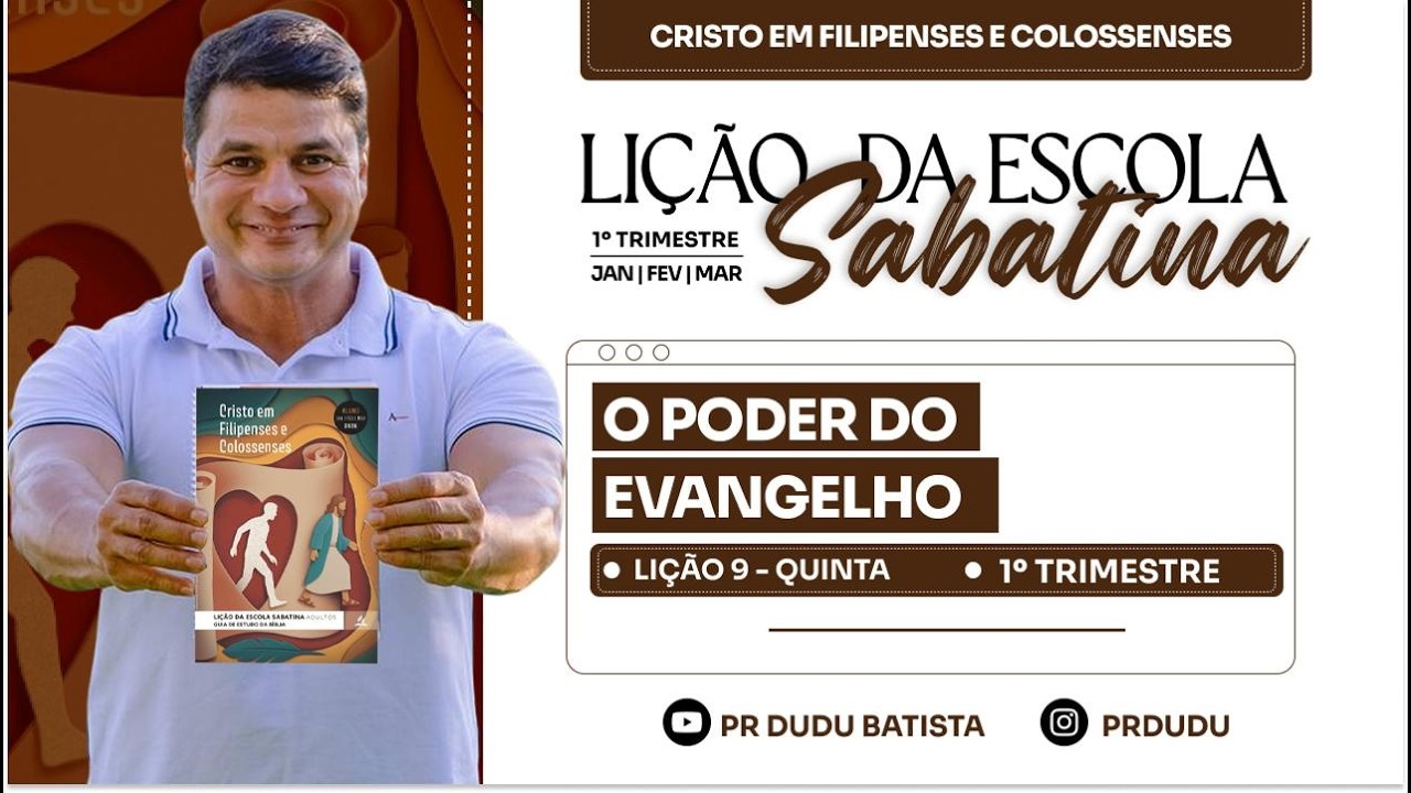Lição da  Escola Sabatina ADULTOS , Quinta 26/02/2026  