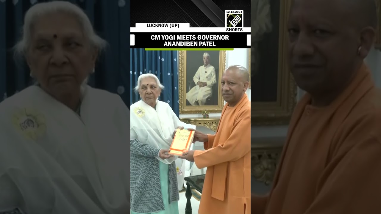 CM Yogi meets Governor Anandiben Patel AT Raj Bhavan in Lucknow