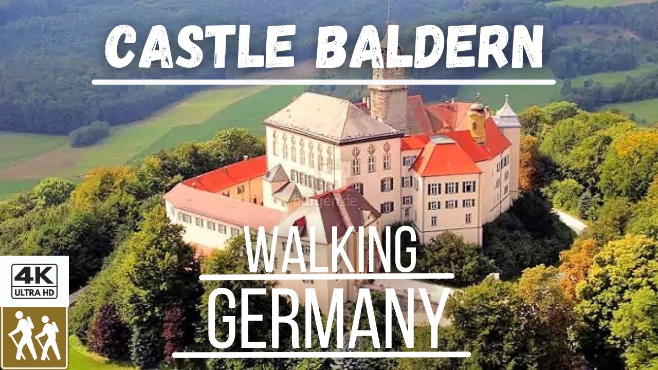 [4K 60fps] Germany Walking Tour | Walk in the Baldern palace garden