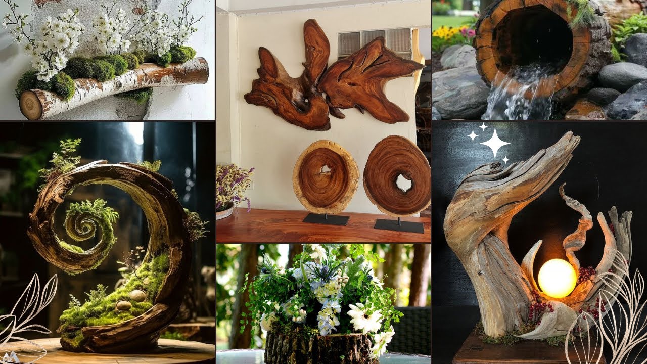 Unique Wood Log D&eacute;cor Ideas | Nature-Inspired Rustic Designs