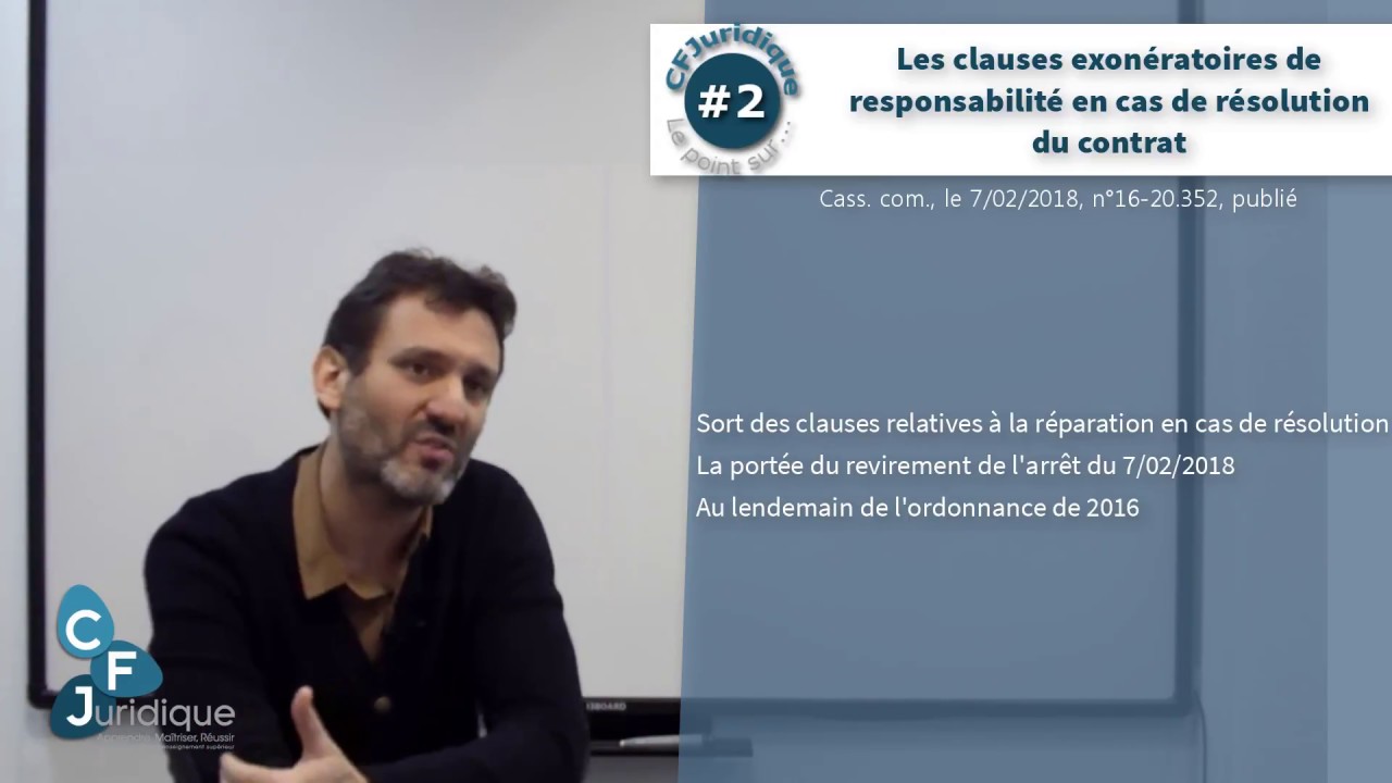 Le point juridique #2 - Les clauses exonératoire de responsabilité