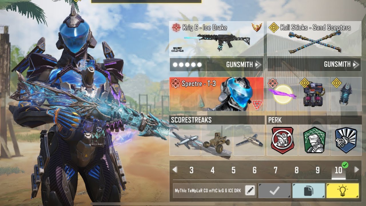 Mythic Spectre Base version is perfectly matching with the mighty Mythic Krig 6 Ice Drake in CODM 😍