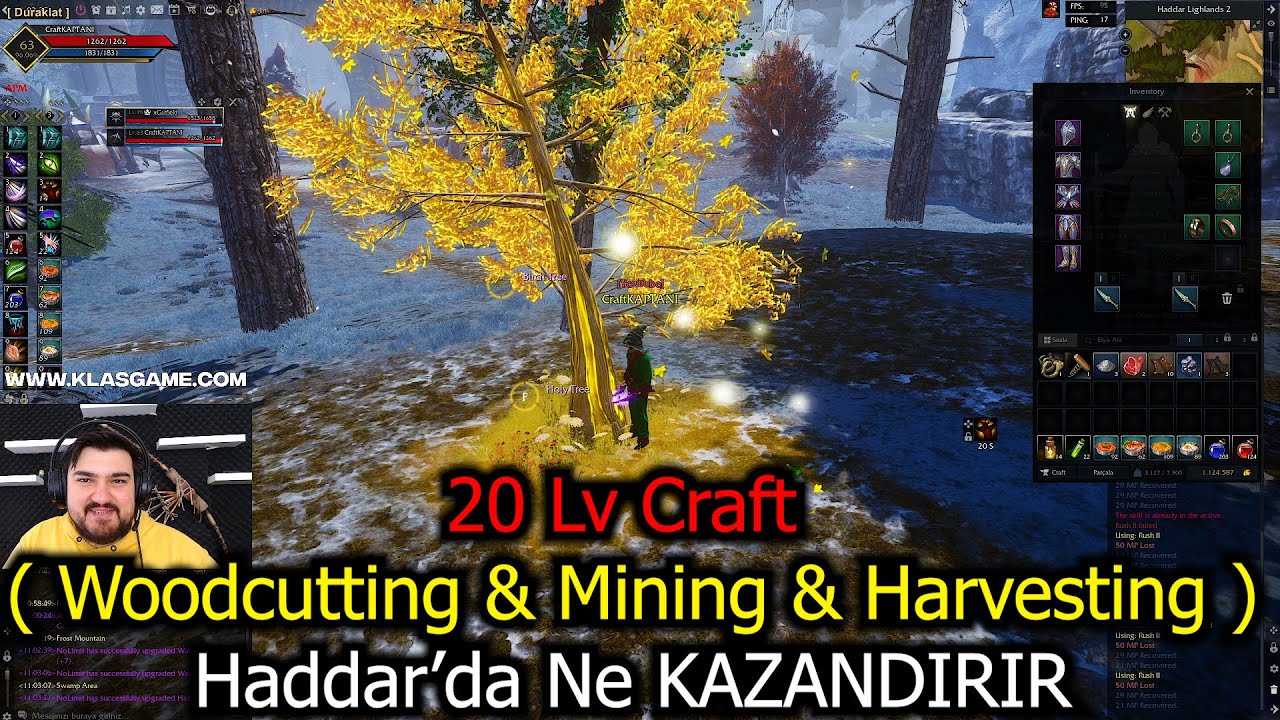 Rise Online Haddar 20 Lv Craft ( Woodcutting & Mining & Harvesting ) Ne Kadar Kazandırır ?