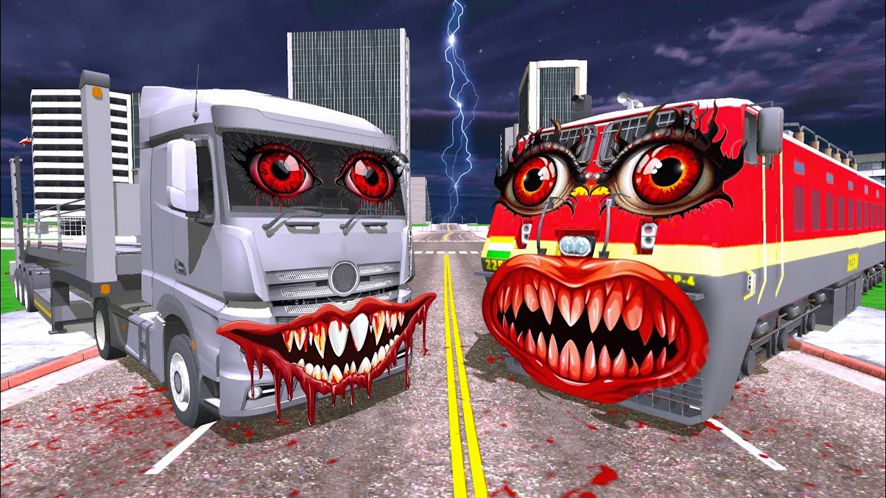 Haunted Train attack Innova Truck in Indian Bikes Driving 3d