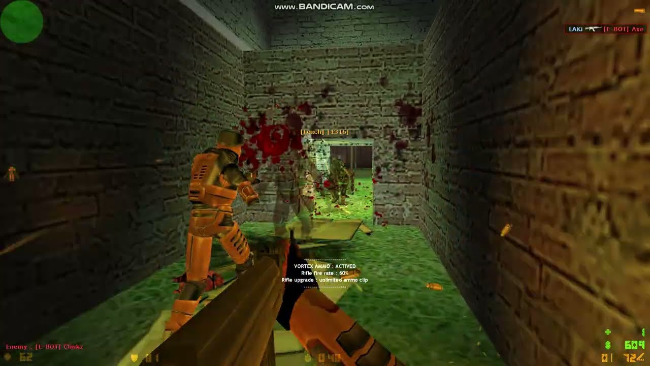 Counter Strike 1.6 ZM server HEV Suit defend from zombie horde