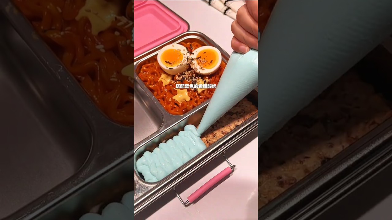 spakuj ze mną szkolne pudełko bento #asmr #jedzenie #lunchbox #bentobox