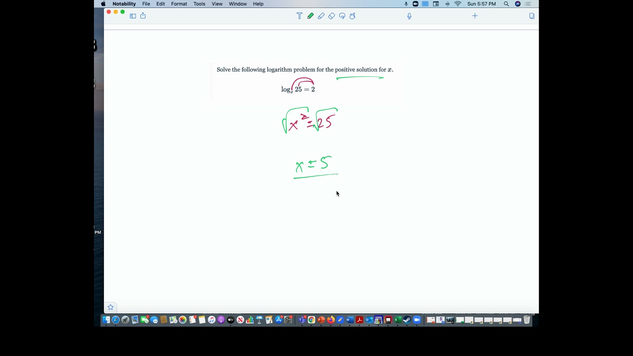 PreCal Solving Log Problems with the Variable as the Base