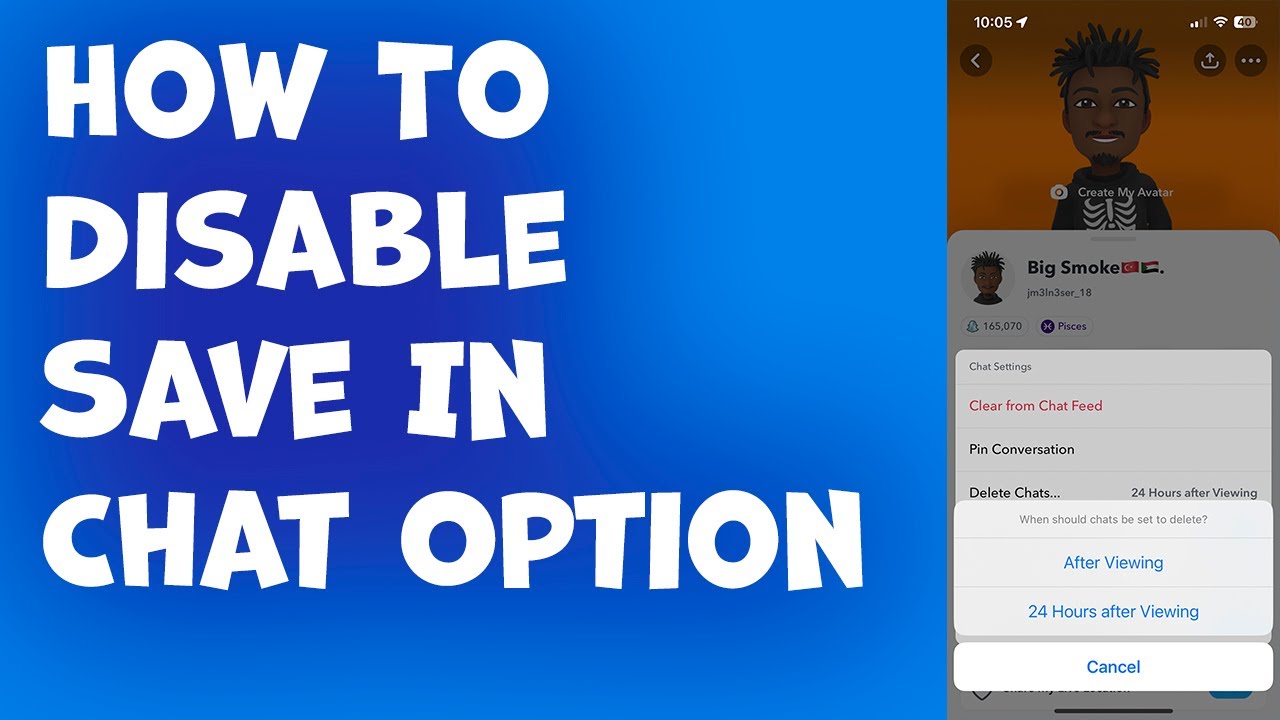 How To Disable Save In Chat Option In Snapchat New Updates