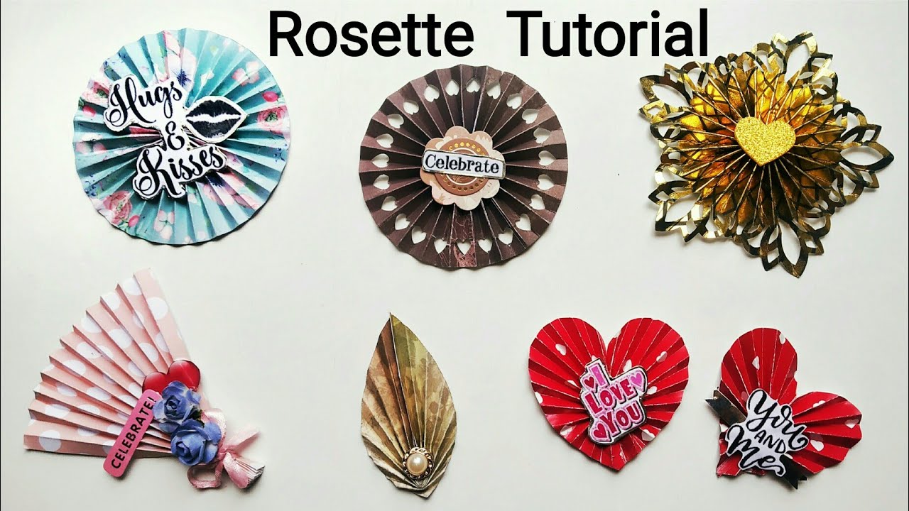 DIY Rosette Tutorial | Diy Embellishments 1 | Heart Rosette | Decoration Ideas | By Crafts Space