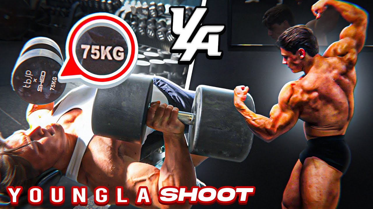 YoungLA Shoot, 75kg Dumbell press en uitgaan in Birmingham