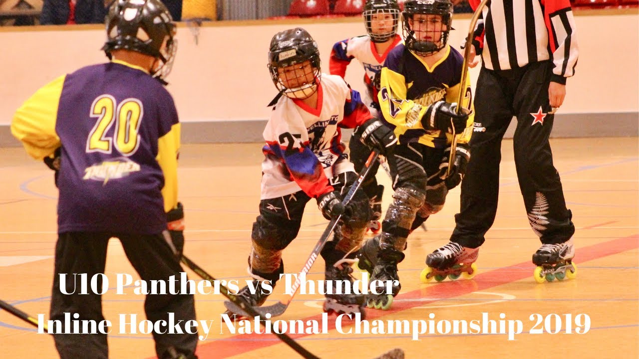 U10 Mt Wellington Panthers vs  Levin Thunder at Inline Hockey Nationals, Levin (Nail-biting game)