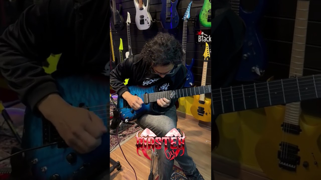 Mr Draco tried out a Solar Guitar to perform one of #MasterDy’s songs #SolarGuitars #Metalgoddess