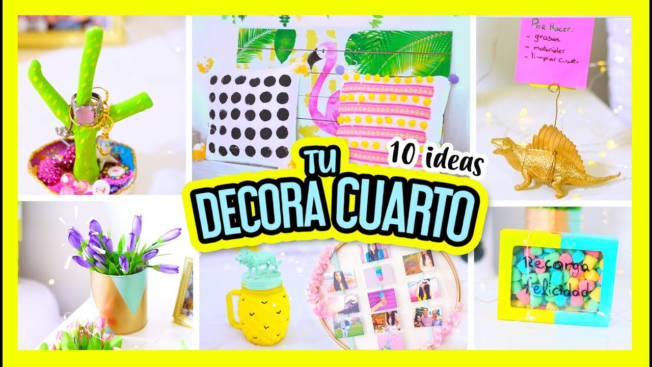 IDEAS para DECORAR tu CUARTO - manualidades fáciles DIY ROOM DECOR - Nelita