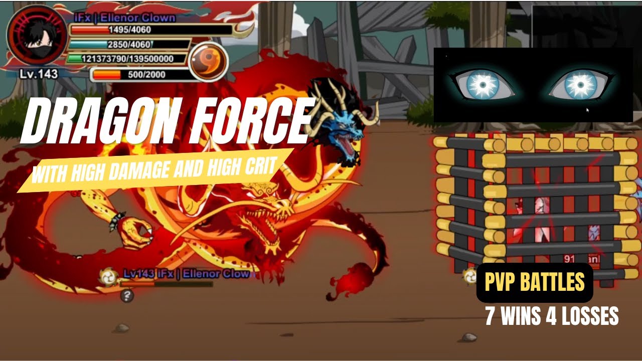 Shinobi Warfare PVP Day: High Damage and Crit Damage with Lightning Dragon Force ! Full of Fights