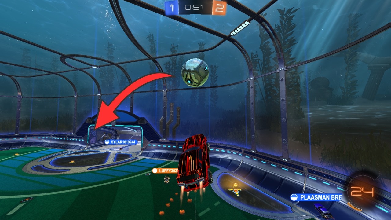 This 2v2 match ended weird in Rocket League