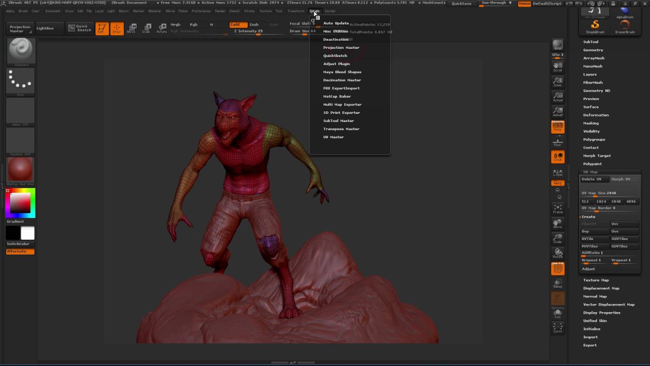 Mari & ZBrush | Creating and Using UV Layouts in ZBrush (Module 1: Part 3)