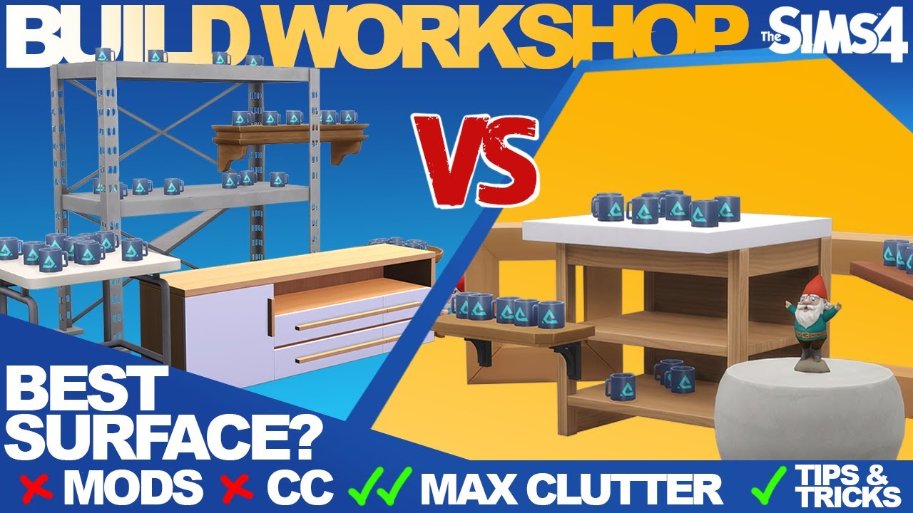 The BEST and WORST Clutter Surfaces | The Sims 4 Building Tutorial | No Mods/CC